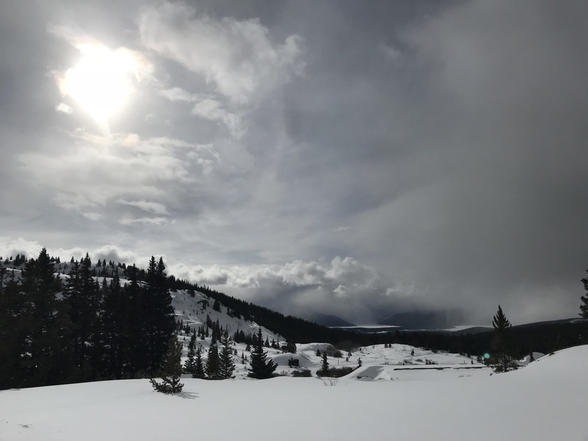 Leadville's East Side Mining District in winter